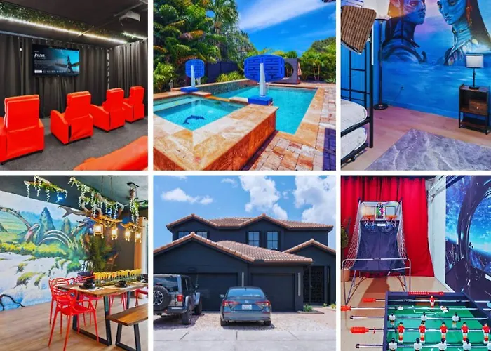 Avatar Luxe Villa 5Br W Cinema, Pool, Game Room & Bbq