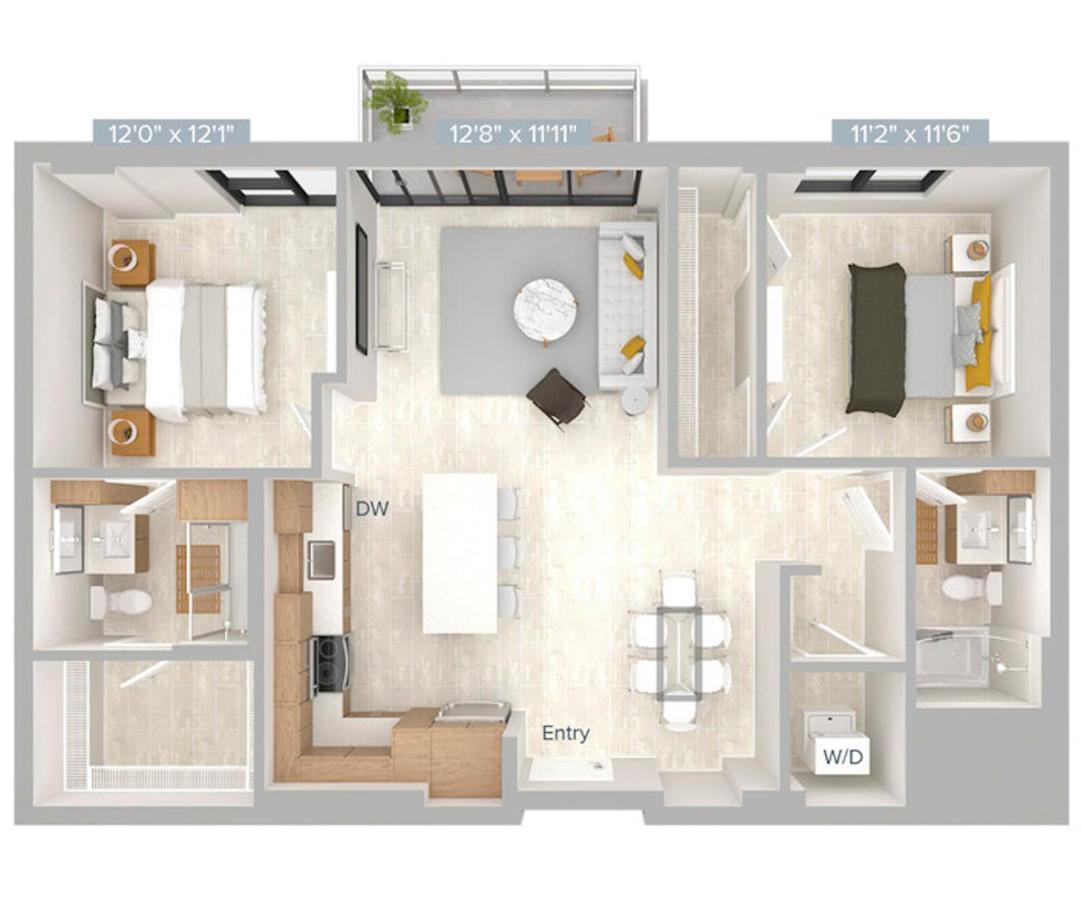 Upscale 2-bedroom Balcony And Pool View & Luxury Amenities In Miami-doral, Mins To Intl