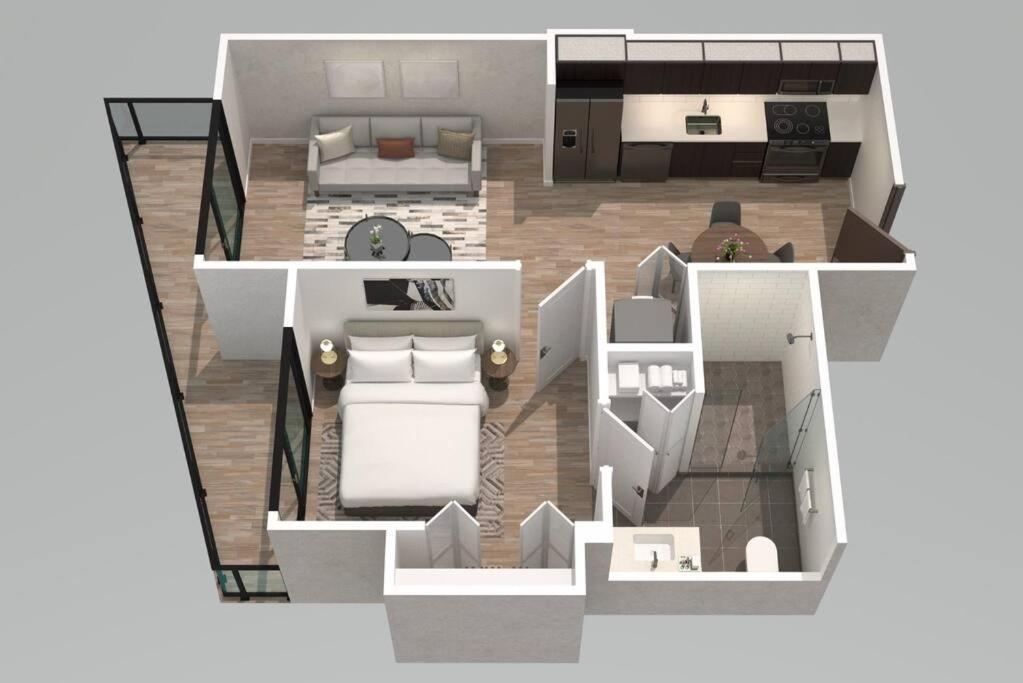Apartment Ocean Front View Stylish In Downtown