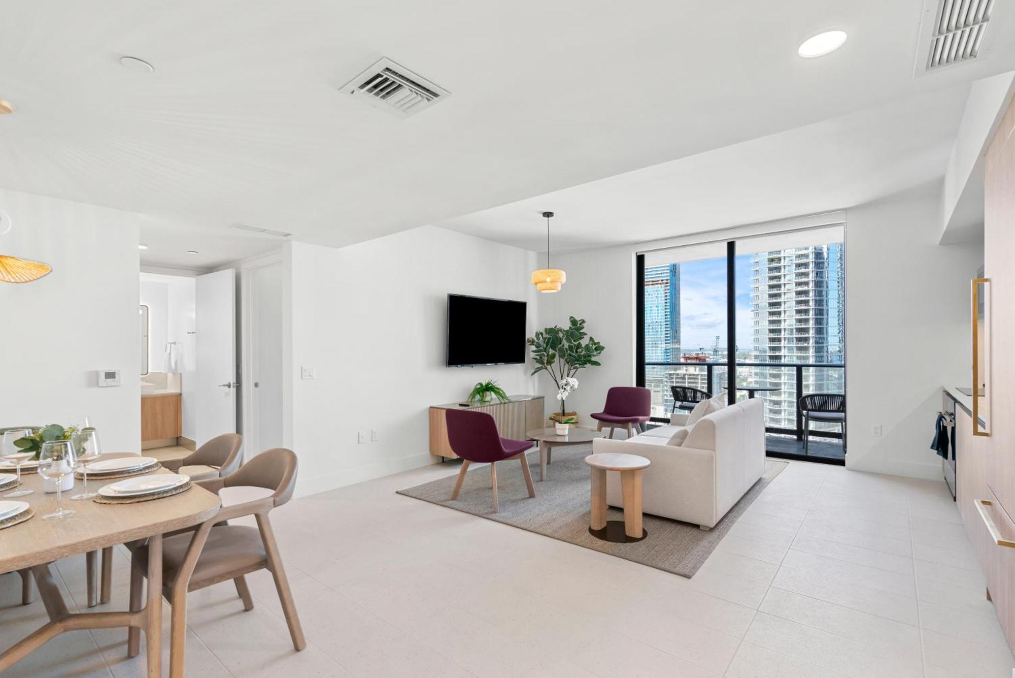 New 26th Floor Amazing View 2br-2ba Apartamento *