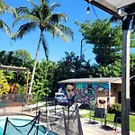Festive Pool Home With Lots Of Colors And Swag.