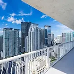 Luxe Brickell Gem With Huge Balcony N Ocean Views