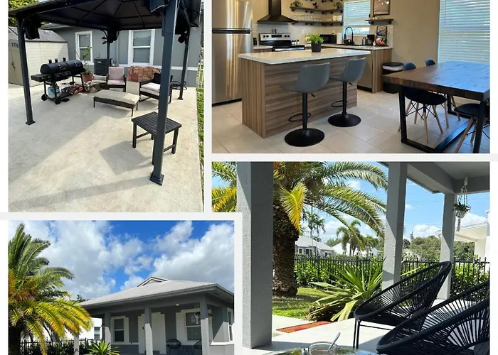 Wynwood Miami House, Sleeps 8, Gazebo, Bbq, Washer & Dryer, Coffee Station