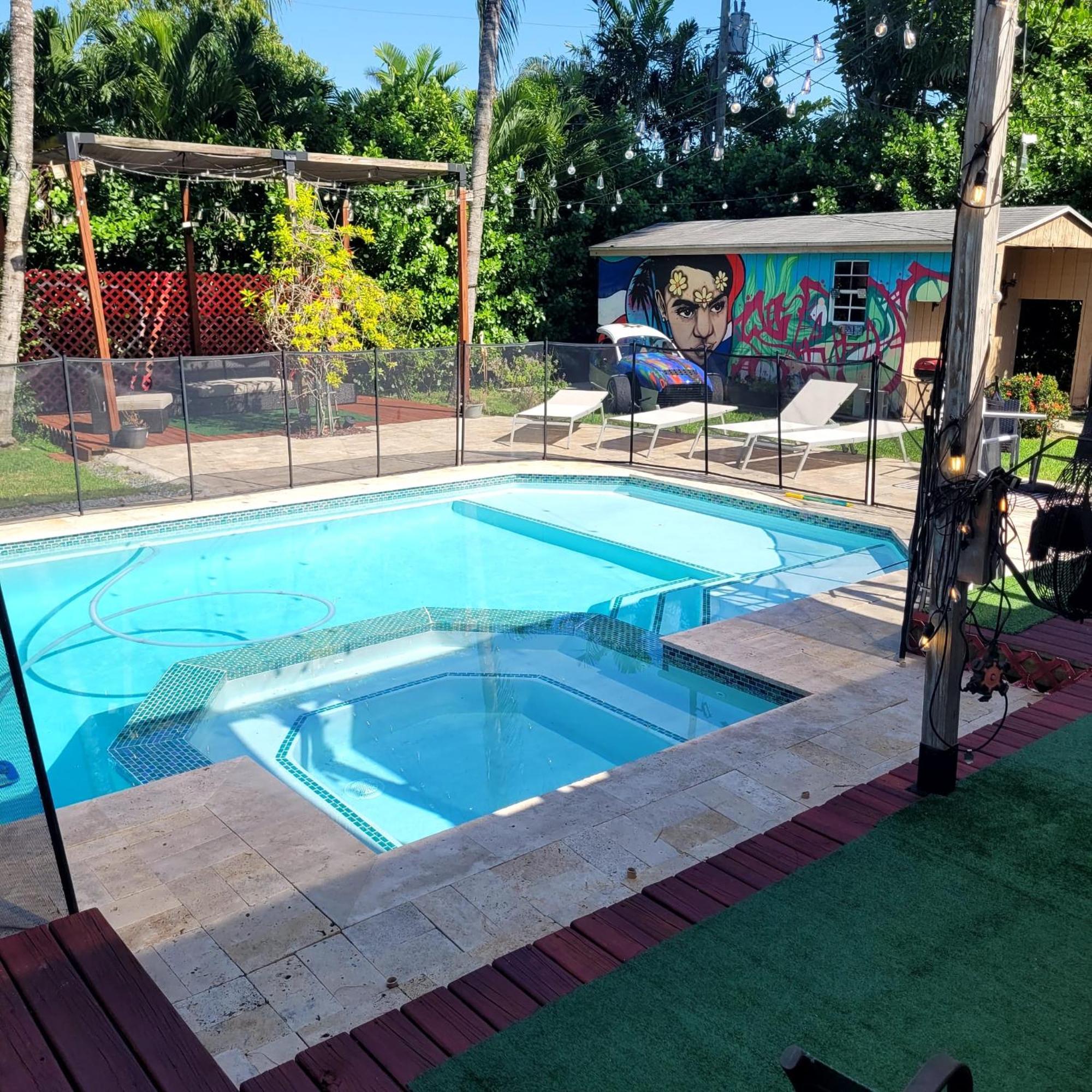 Festive Pool With Lots Of Colors And Swag. * Miami